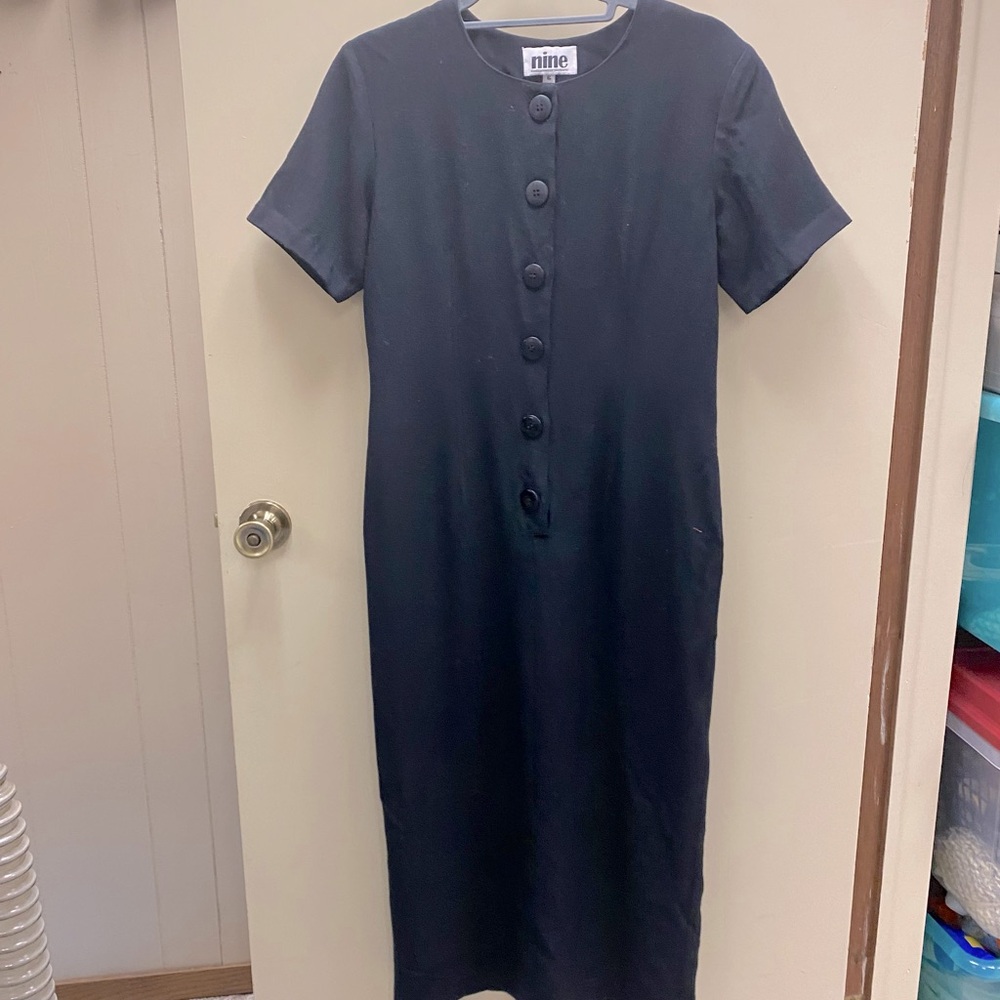 Black midi vintage dress